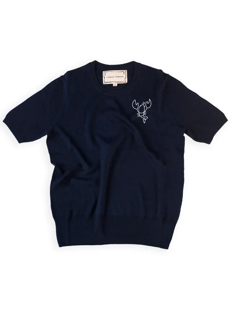 Lobster Sweater Short Sleeve sold by Lingua Franca NYC product image thumbnail 3