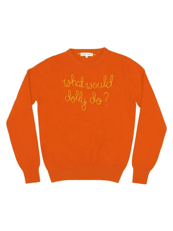 "what would dolly do?" Women's Crewneck sold by Lingua Franca NYC