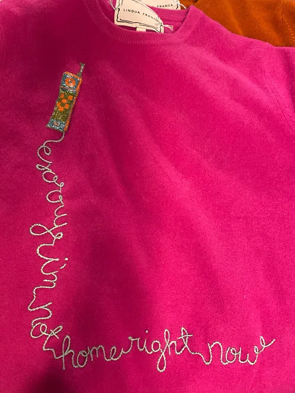 I'm Not Home Crewneck sold by Lingua Franca NYC product image thumbnail 5