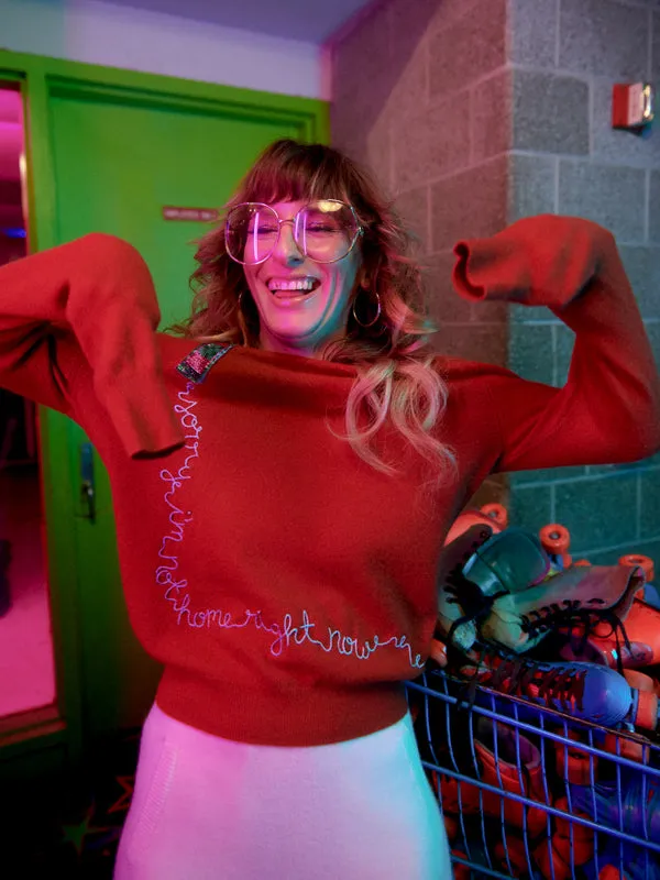 I'm Not Home Crewneck sold by Lingua Franca NYC product image thumbnail 2