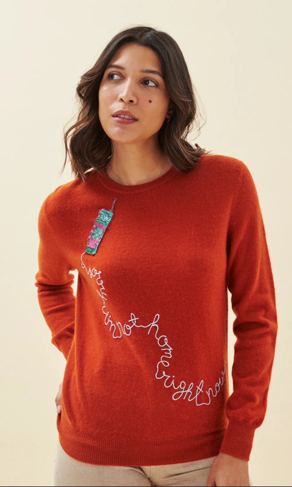 I'm Not Home Crewneck sold by Lingua Franca NYC product image thumbnail 3