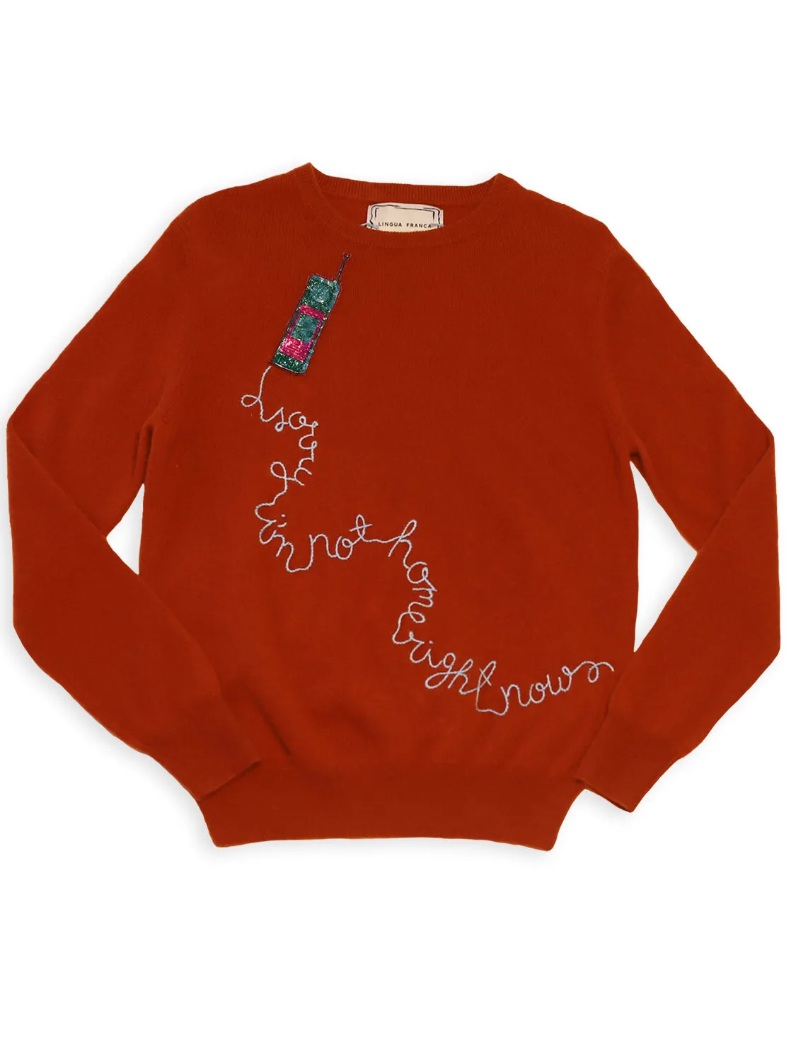 I'm Not Home Crewneck sold by Lingua Franca NYC product image thumbnail 4