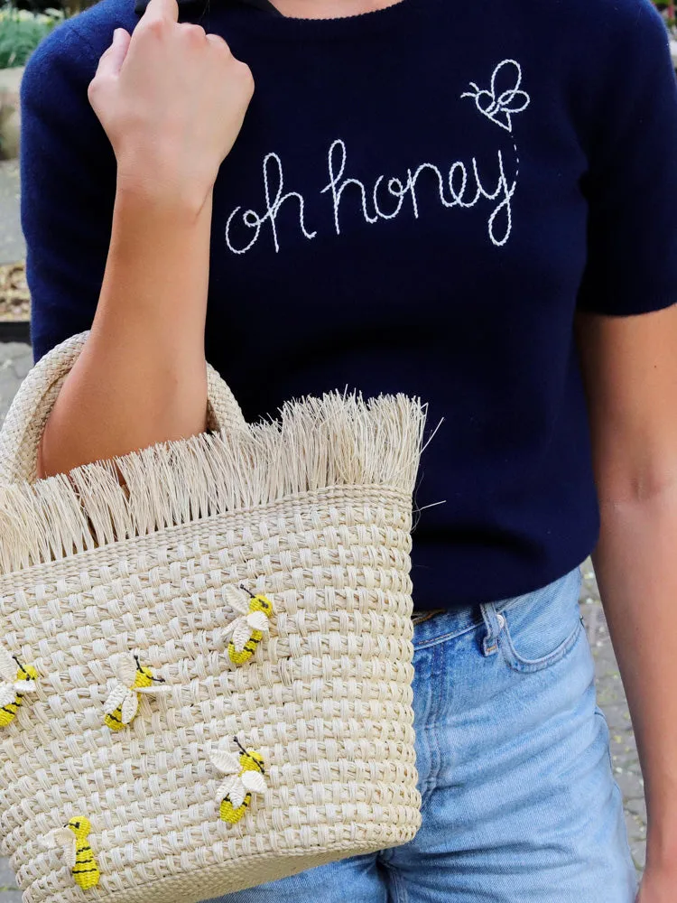 "oh honey" Short Sleeve sold by Lingua Franca NYC product image thumbnail 3