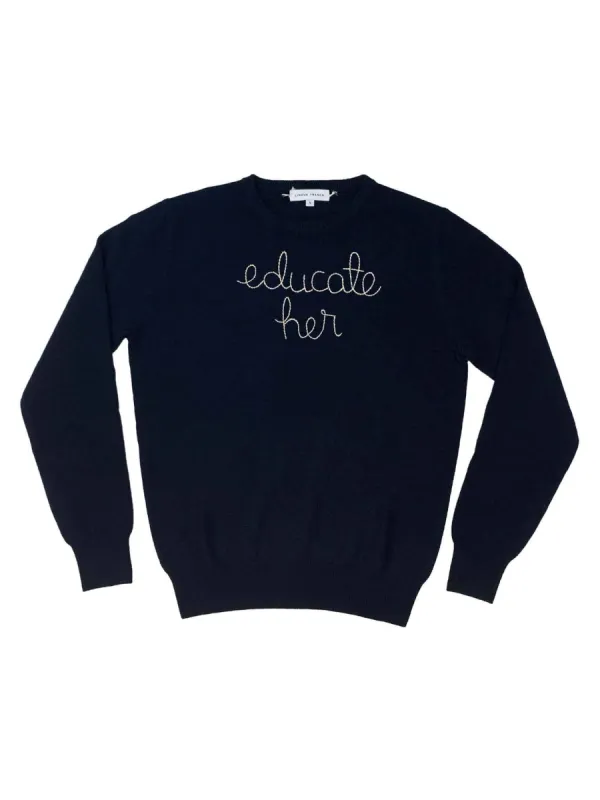 "educate her" Crewneck sold by Lingua Franca NYC