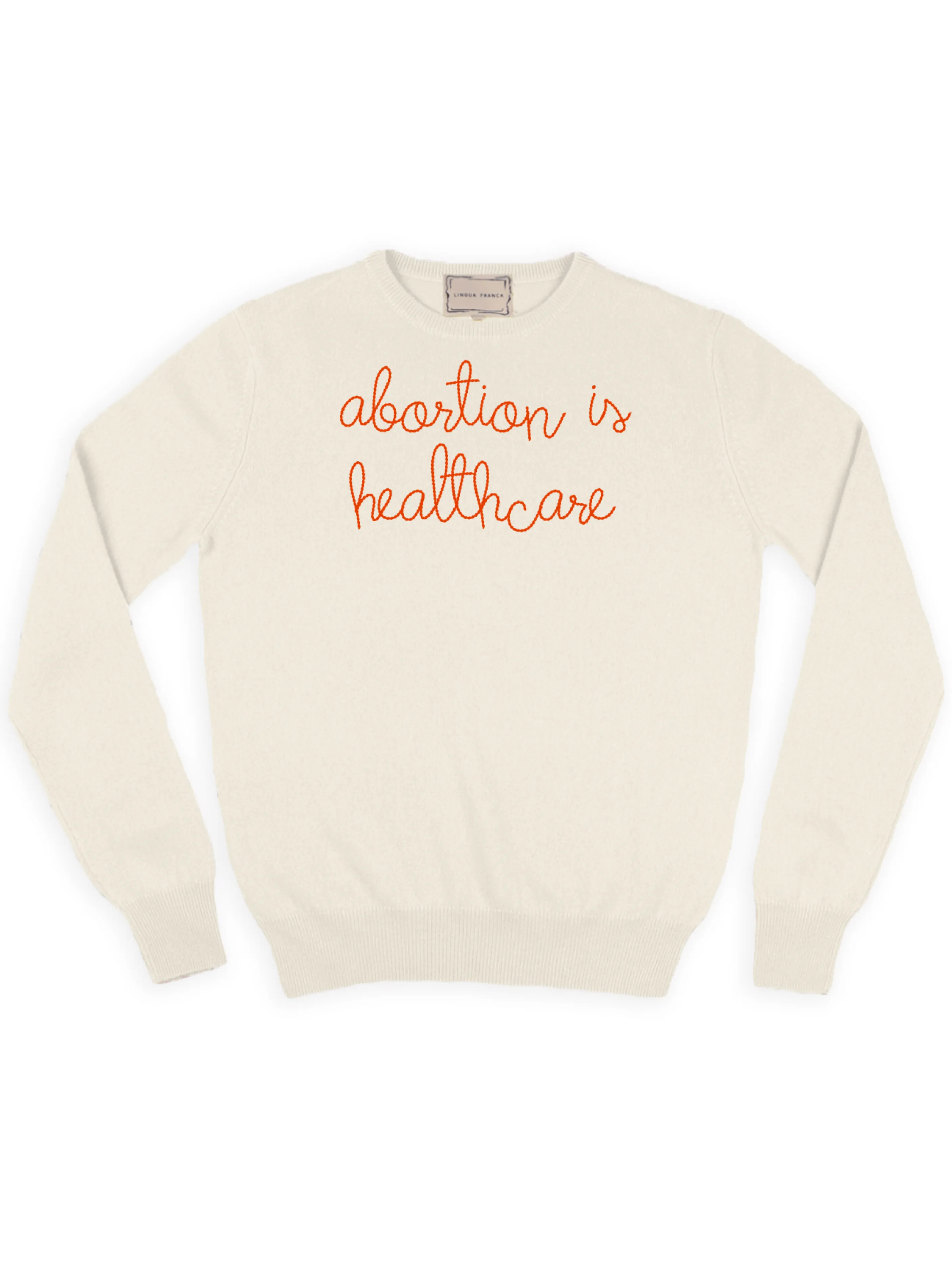 “abortion is healthcare” Crewneck sold by Lingua Franca NYC product image thumbnail 2
