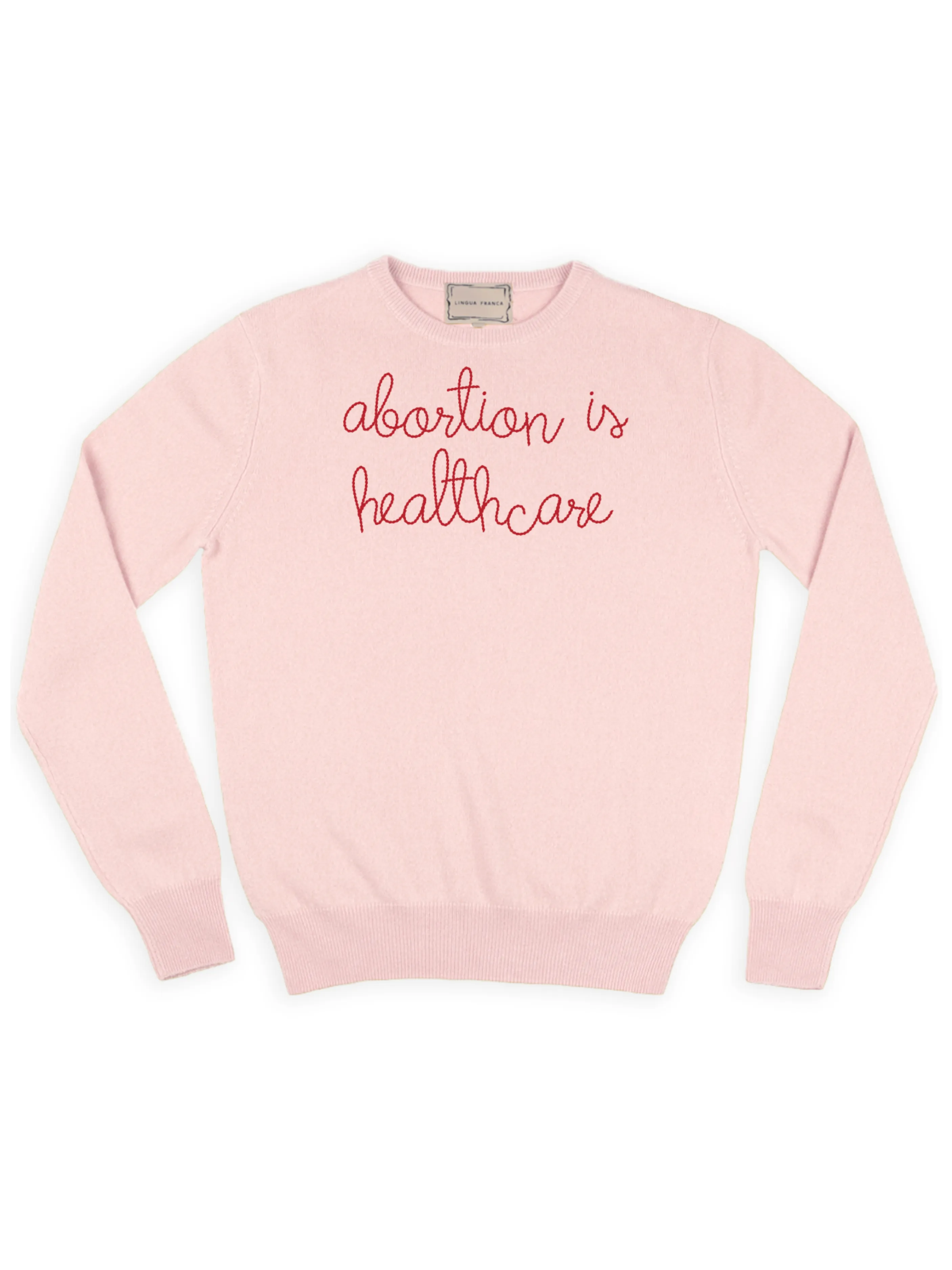 “abortion is healthcare” Crewneck sold by Lingua Franca NYC product image thumbnail 5
