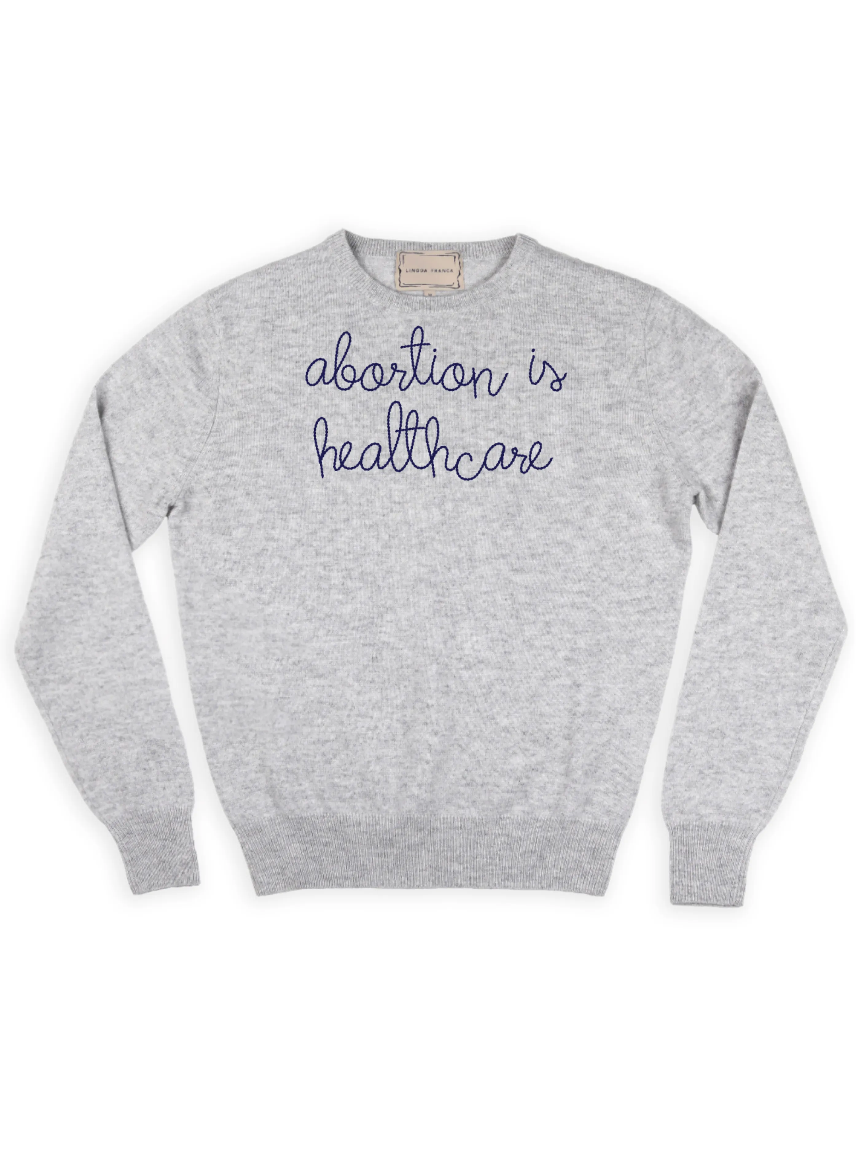 “abortion is healthcare” Crewneck sold by Lingua Franca NYC product image thumbnail 4