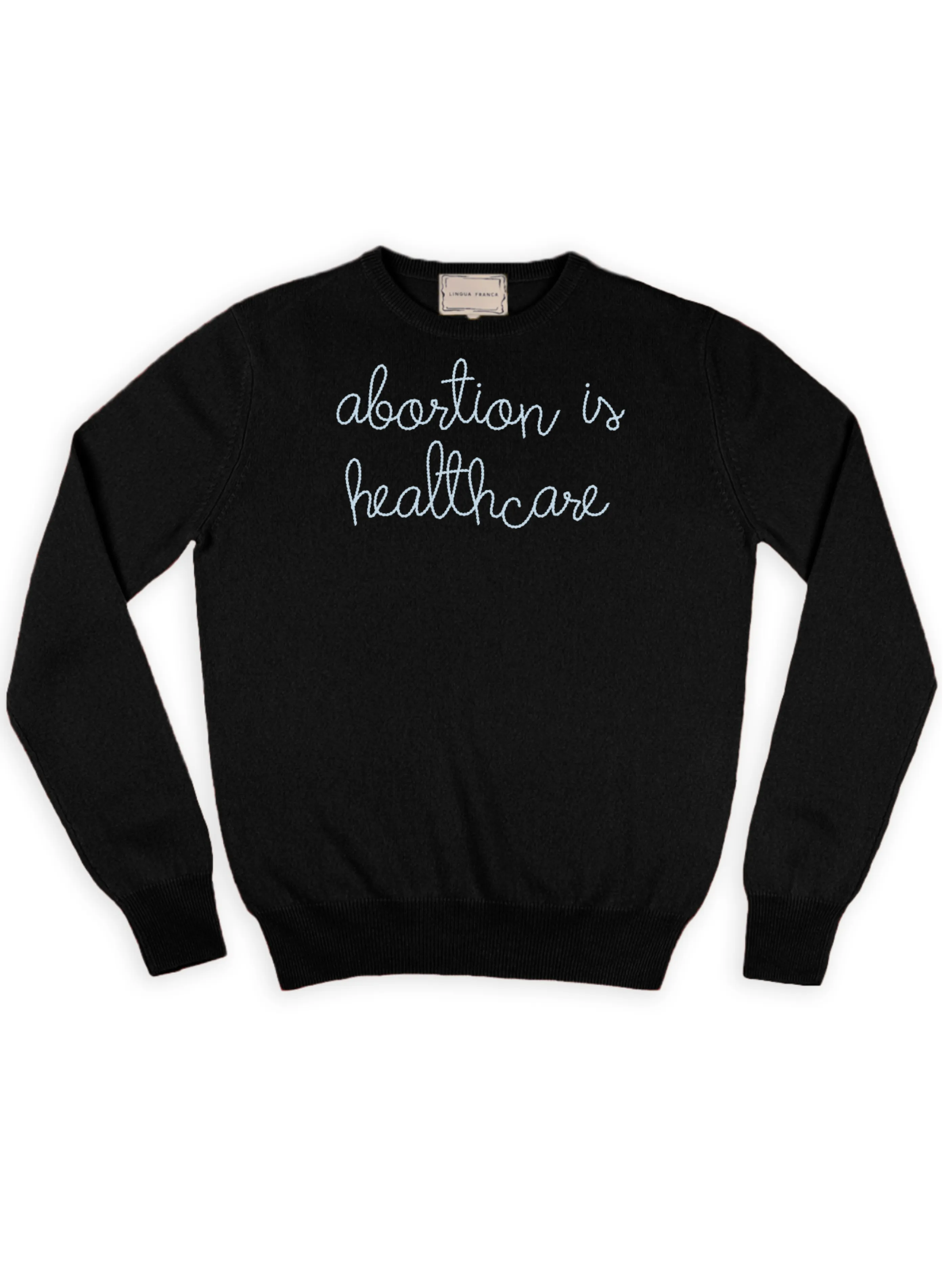 “abortion is healthcare” Crewneck sold by Lingua Franca NYC product image thumbnail 3