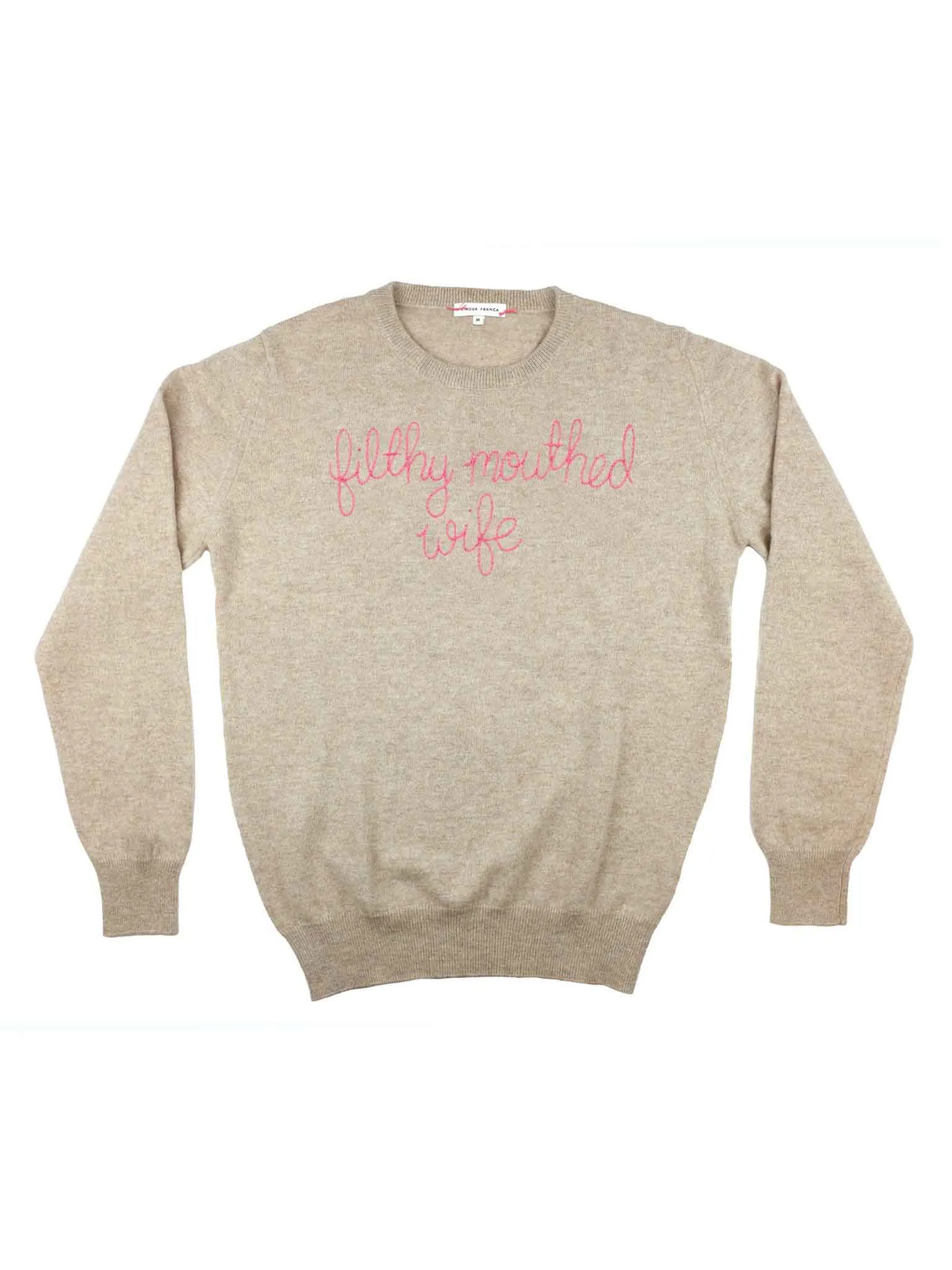"filthy mouthed wife" Crewneck sold by Lingua Franca NYC