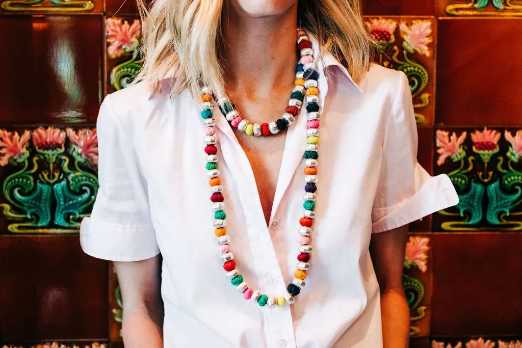 Rainbow Bead Necklace sold by Lingua Franca NYC product image thumbnail 3