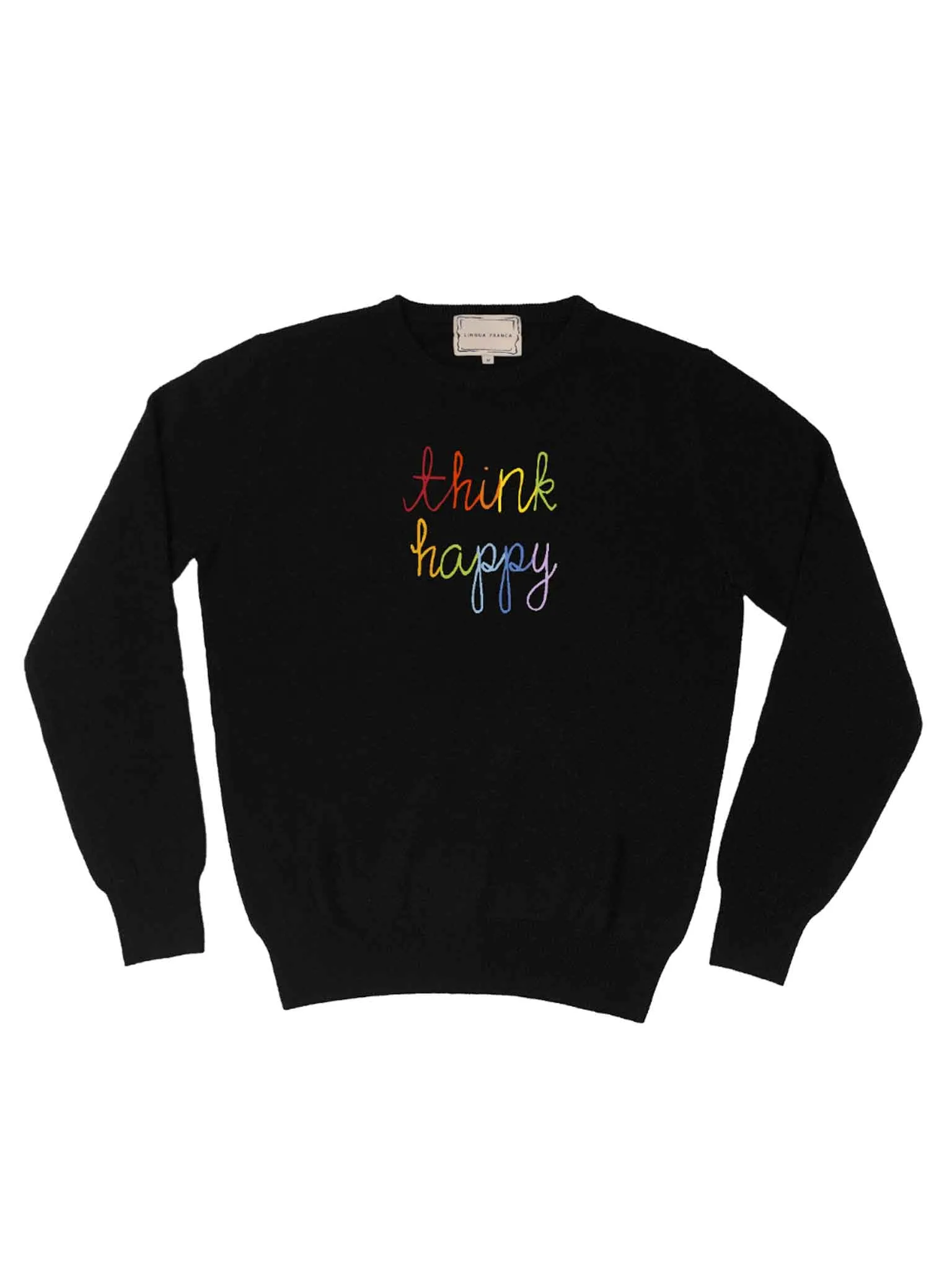 "think happy" Crewneck sold by Lingua Franca NYC