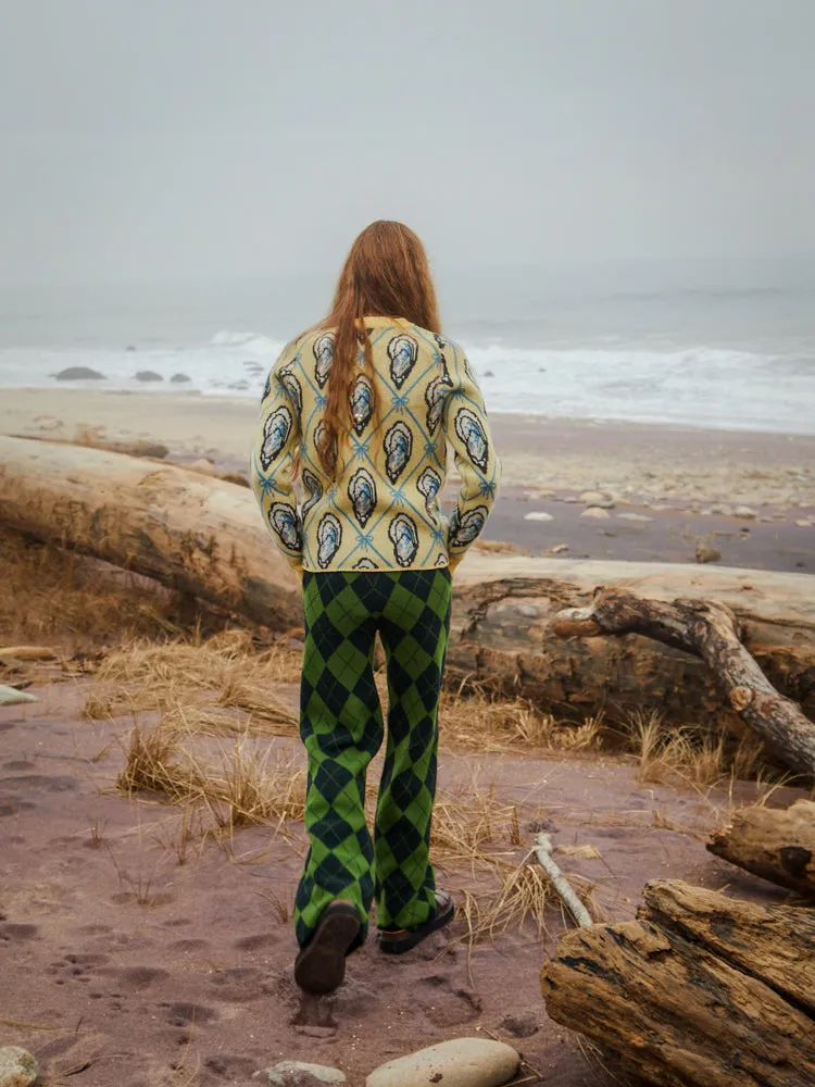 Oyster Jacquard Crewneck sold by Lingua Franca NYC product image thumbnail 4