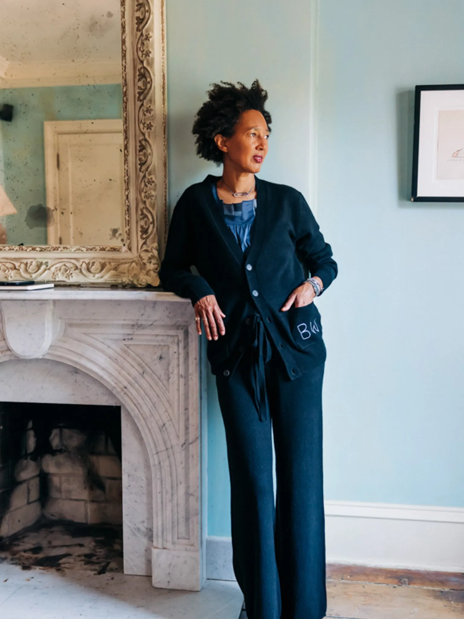 Cashmere Wide Leg Pant sold by Lingua Franca NYC product image thumbnail 5