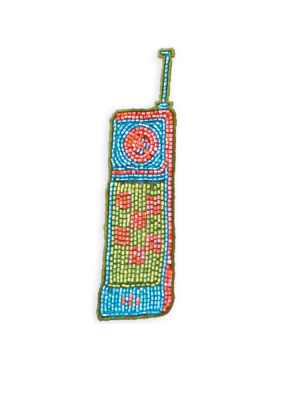 Beaded Phone Patch made by Lingua Franca NYC
