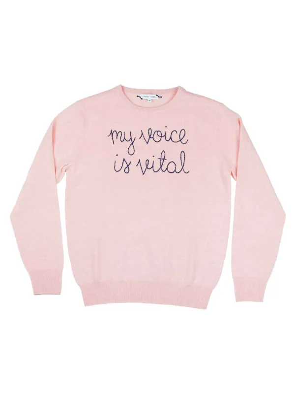 "my voice is vital" Crewneck sold by Lingua Franca NYC