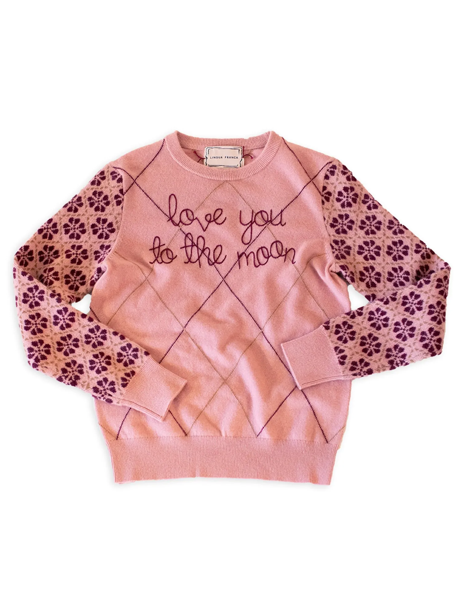 "love you to the moon and back" Argyle Pullover sold by Lingua Franca NYC