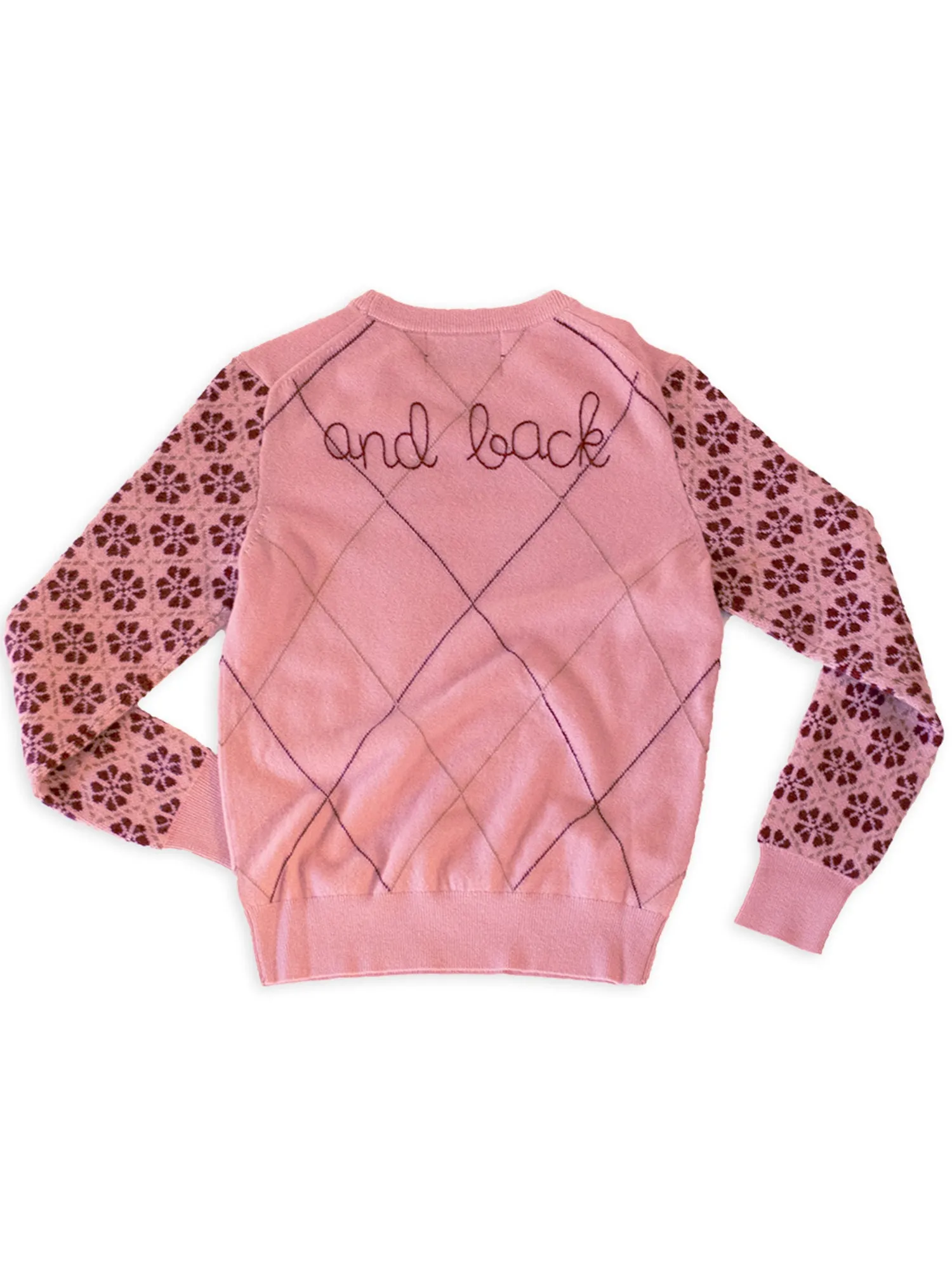 "love you to the moon and back" Argyle Pullover sold by Lingua Franca NYC product image thumbnail 2