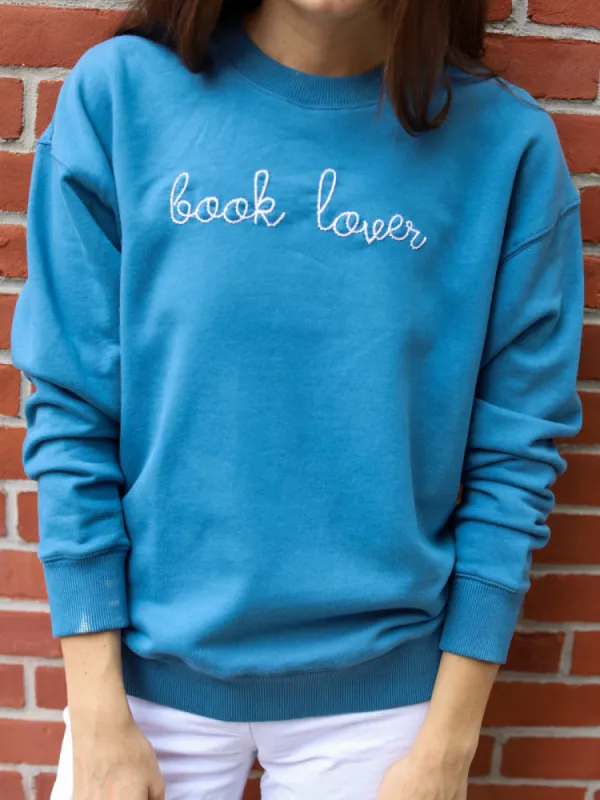 "book lover" Womens Sweatshirt made by Lingua Franca NYC