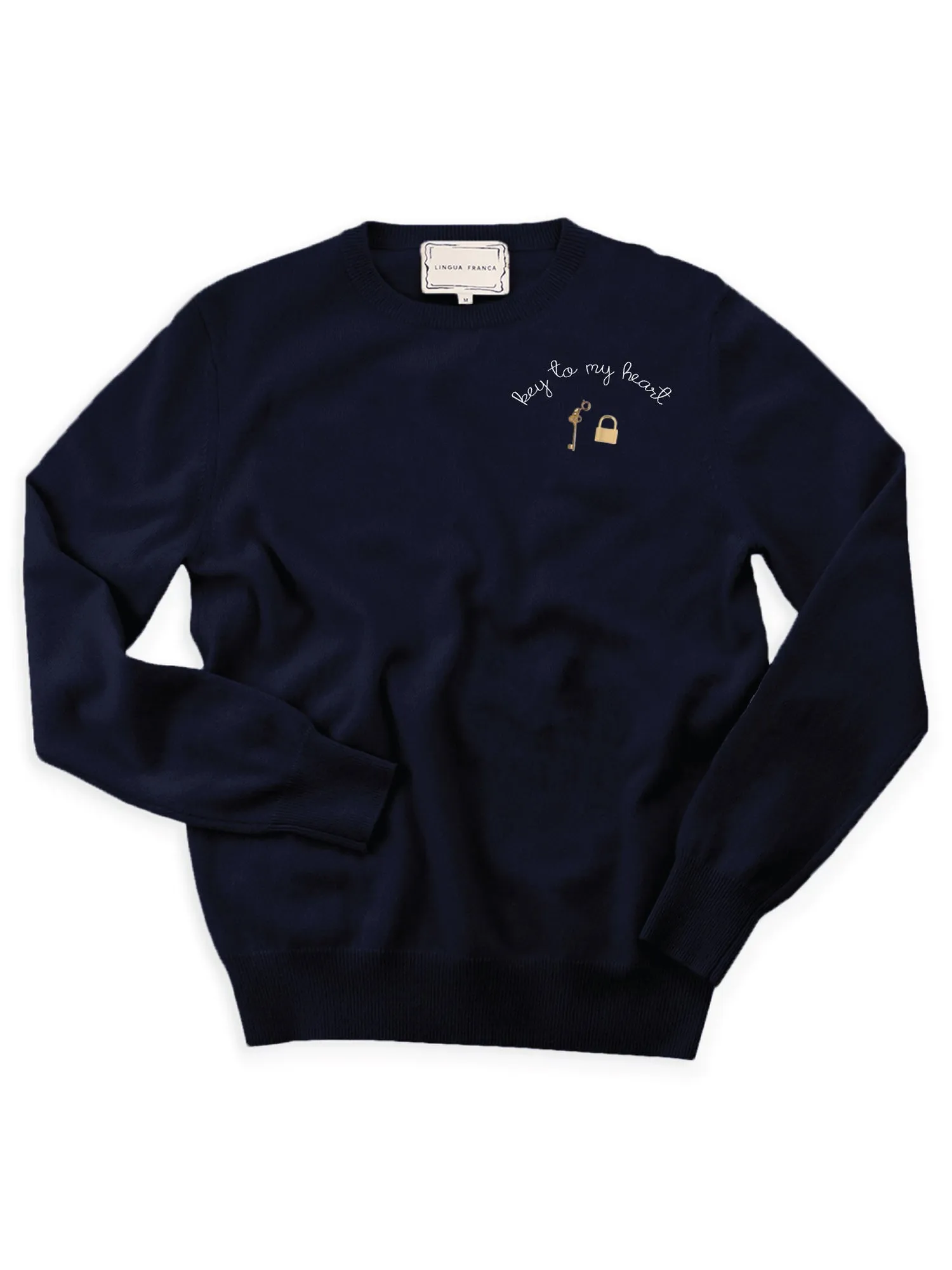 Key to my Heart Crewneck sold by Lingua Franca NYC product image thumbnail 4