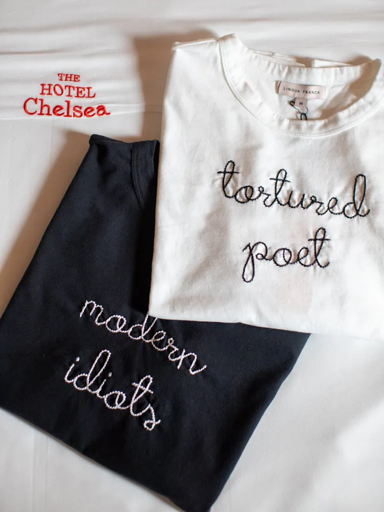 "modern idiots" T-Shirt sold by Lingua Franca NYC product image thumbnail 5