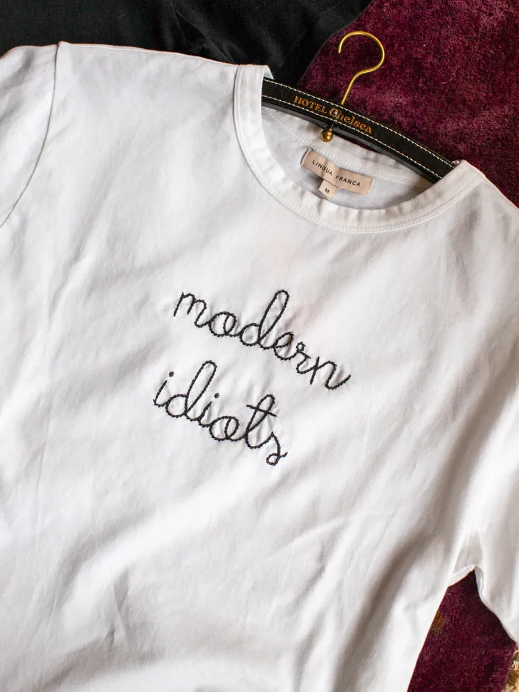 "modern idiots" T-Shirt sold by Lingua Franca NYC