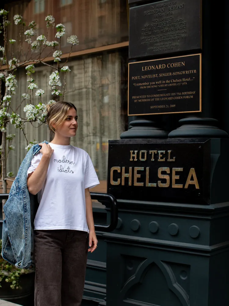 "modern idiots" T-Shirt sold by Lingua Franca NYC product image thumbnail 4