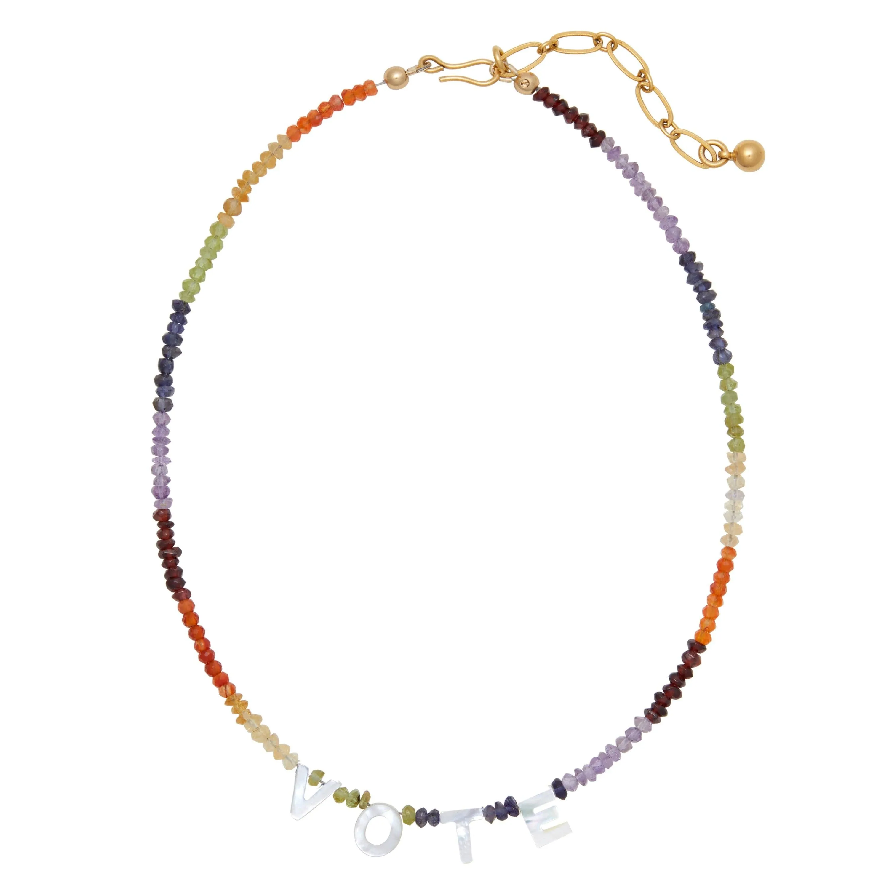 Vote Rainbow Necklace sold by Lingua Franca NYC product image thumbnail 4