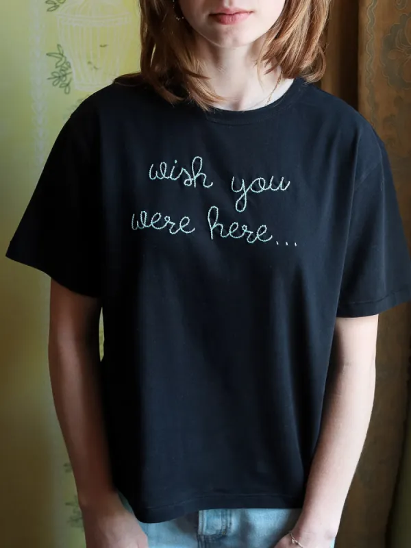 "wish you were here..." T-Shirt sold by Lingua Franca NYC