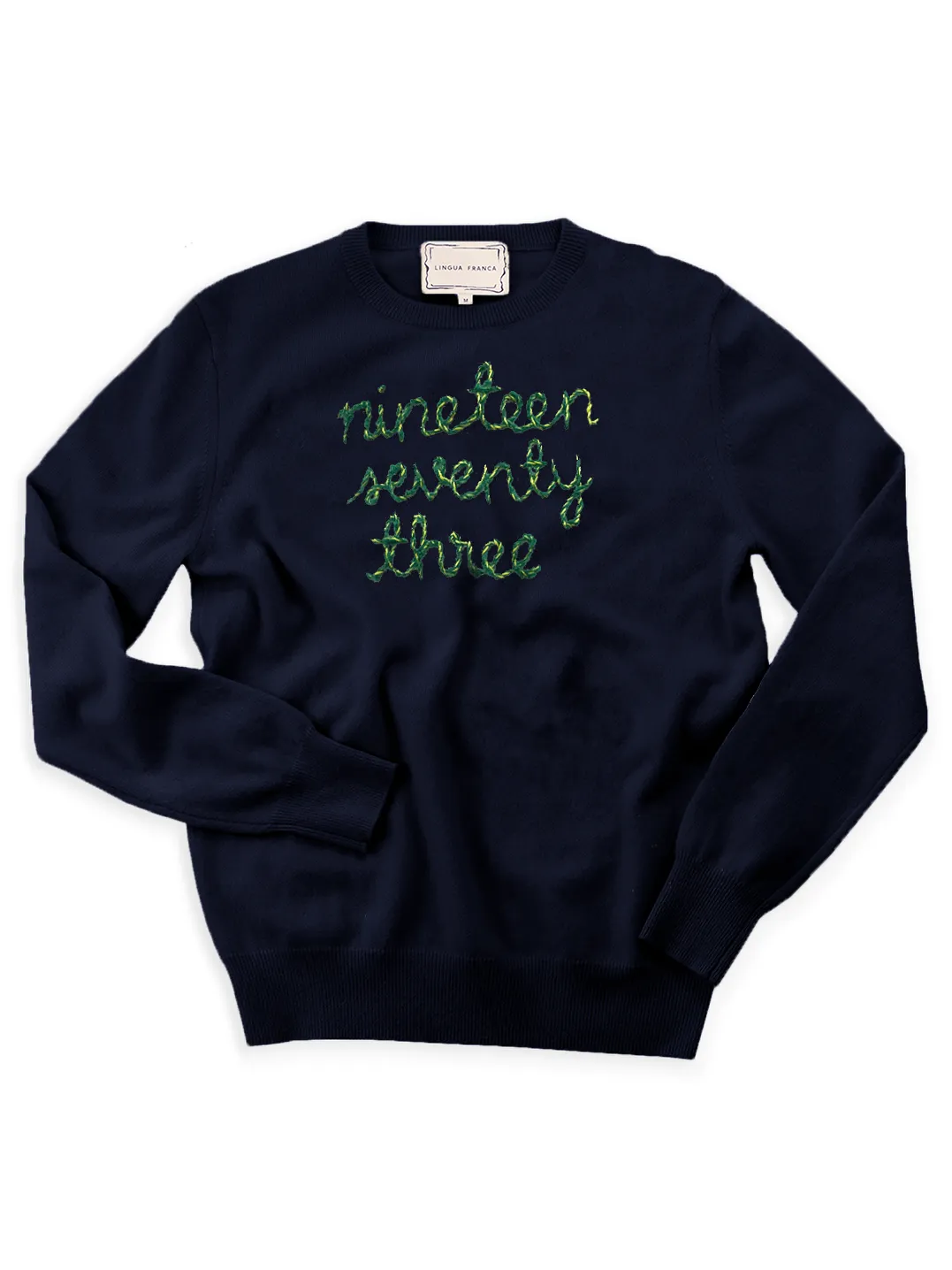 "nineteen seventy three" Crewneck sold by Lingua Franca NYC product image thumbnail 4