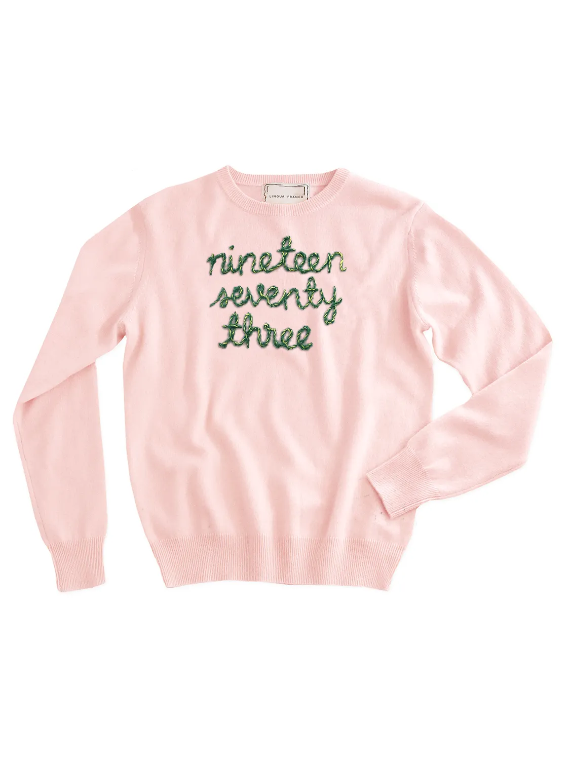 "nineteen seventy three" Crewneck sold by Lingua Franca NYC product image thumbnail 5