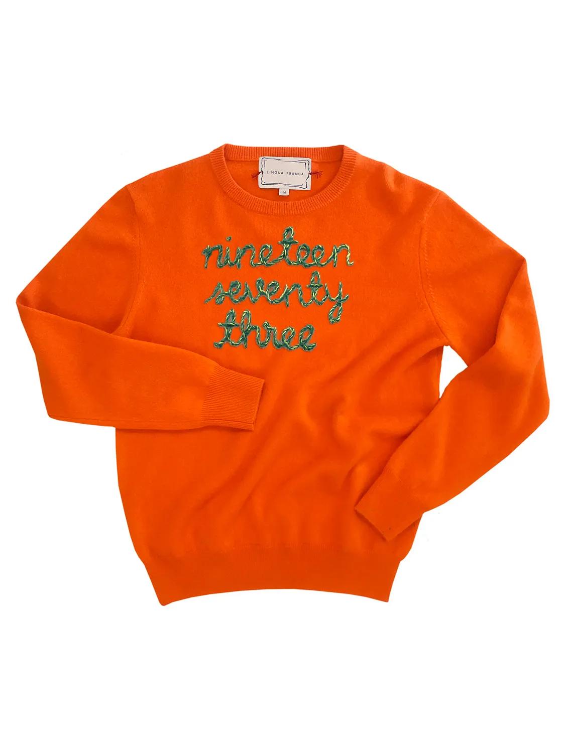 "nineteen seventy three" Crewneck sold by Lingua Franca NYC product image thumbnail 3