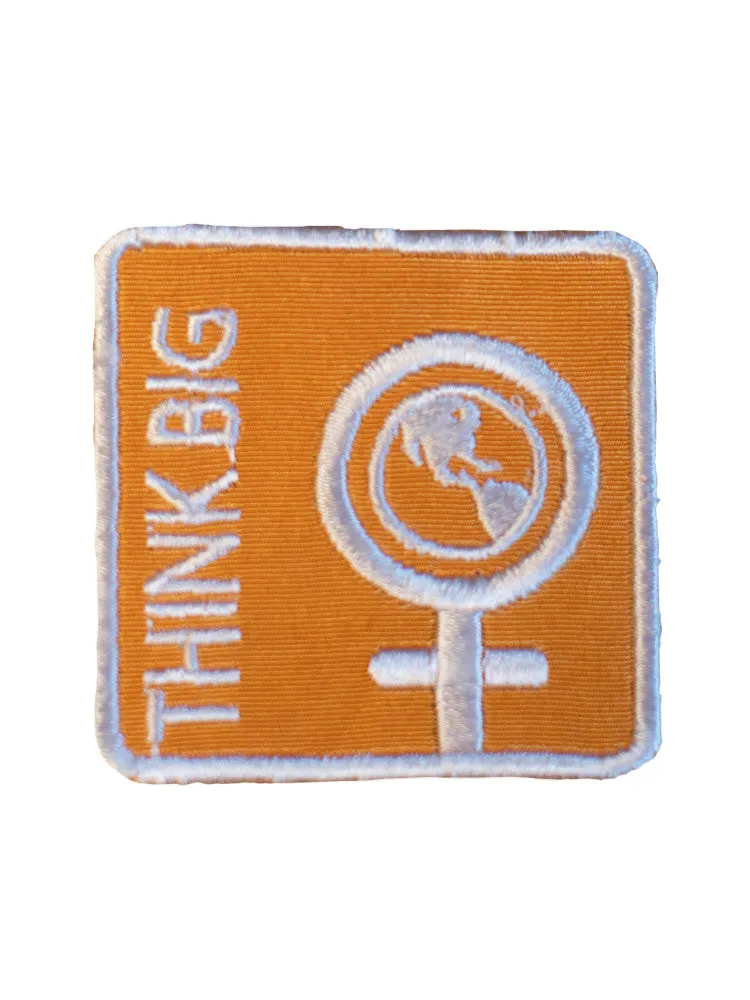 "think big" patch sold by Lingua Franca NYC