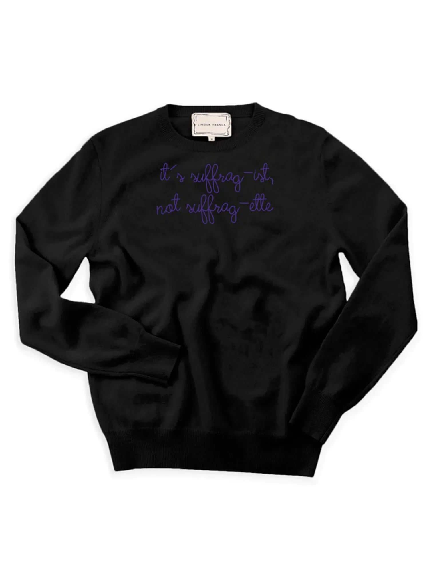"it's suffrag-ist, not suffrag-ette" Crewneck sold by Lingua Franca NYC product image thumbnail 3