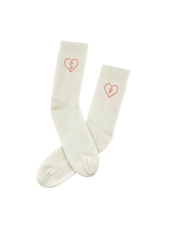 Custom Valentine's Socks made by Lingua Franca NYC