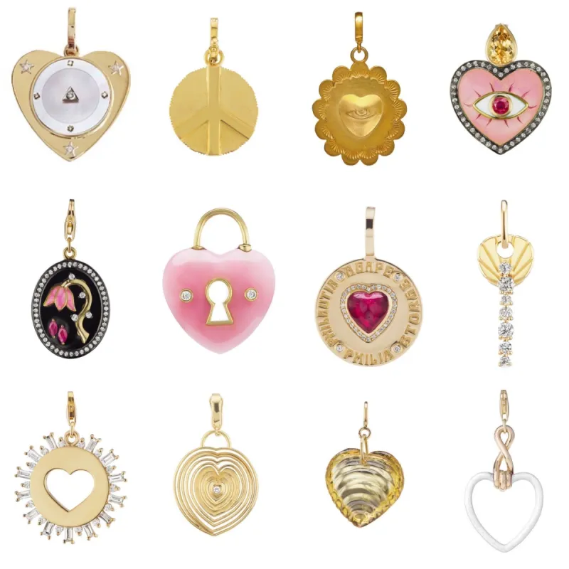 "have a heart" charm necklace made by Lingua Franca NYC