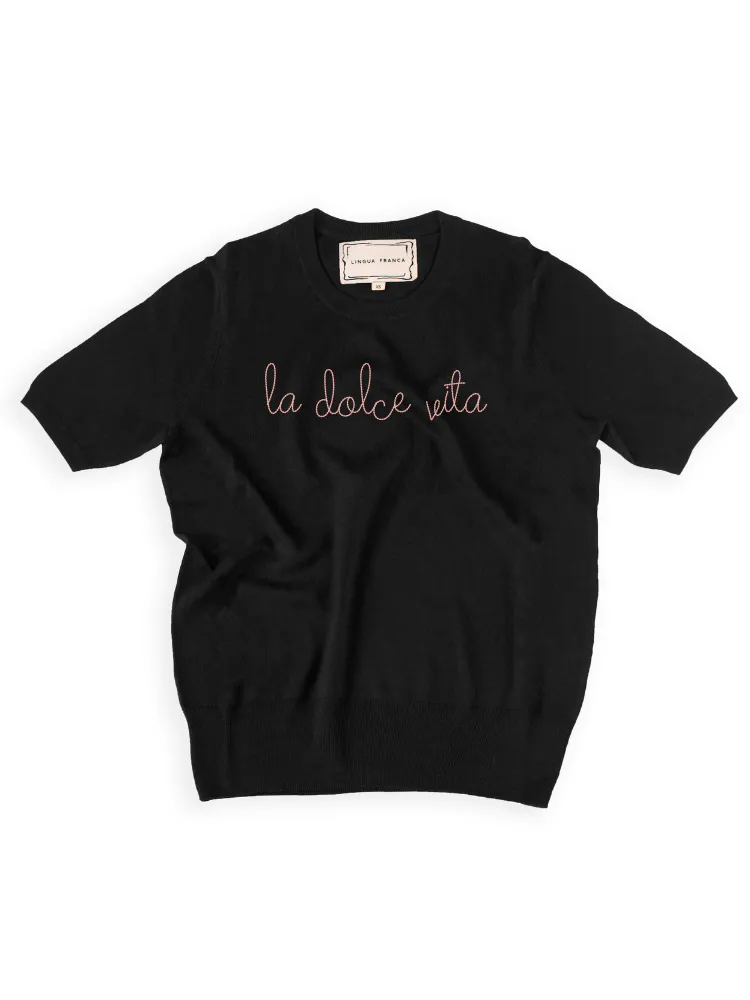 "la dolce vita" Short Sleeve sold by Lingua Franca NYC product image thumbnail 4