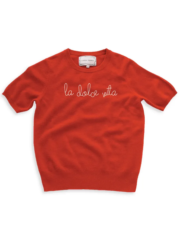 "la dolce vita" Short Sleeve sold by Lingua Franca NYC