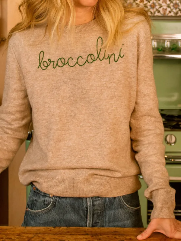"broccolini" Crewneck sold by Lingua Franca NYC
