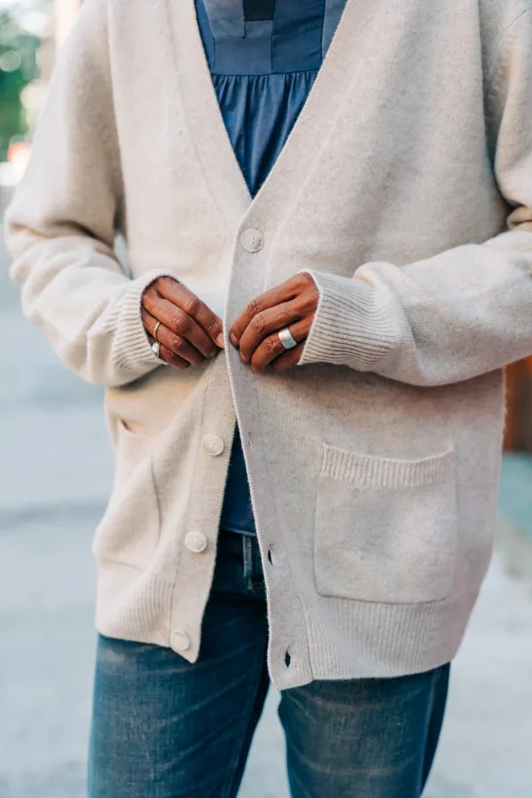 Oversized Pocket Cardigan, Sans Stitching sold by Lingua Franca NYC product image thumbnail 4