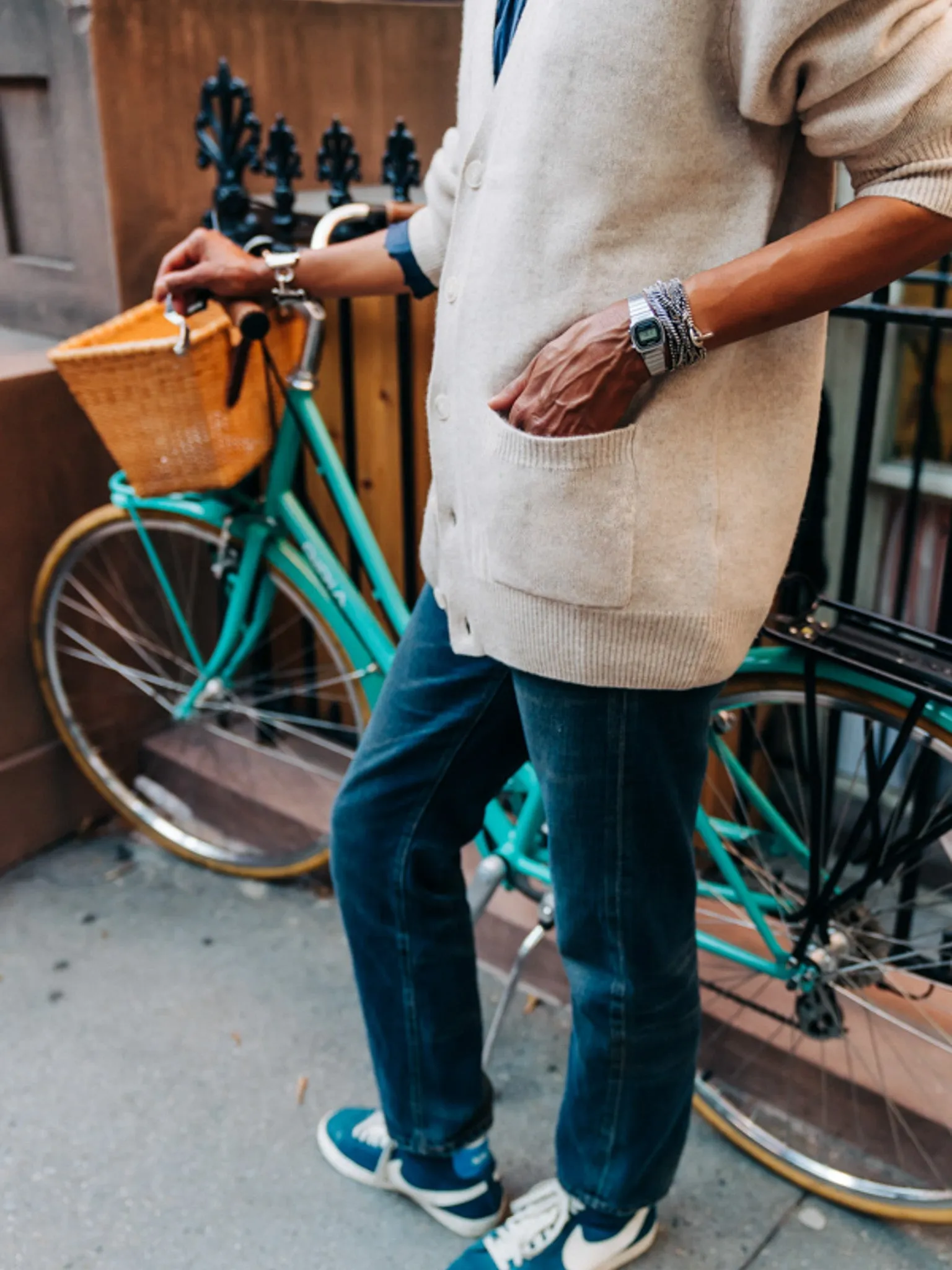 Oversized Pocket Cardigan, Sans Stitching sold by Lingua Franca NYC product image thumbnail 2