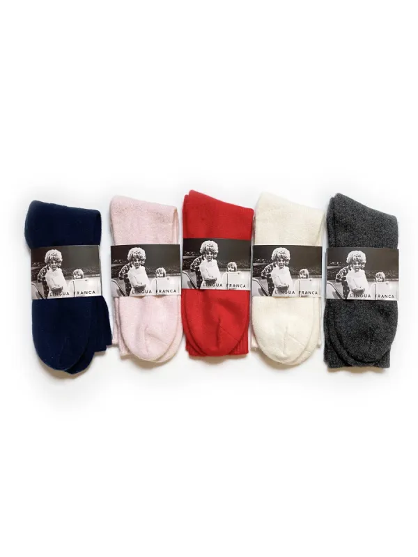Cashmere Socks, Sans Stitching made by Lingua Franca NYC