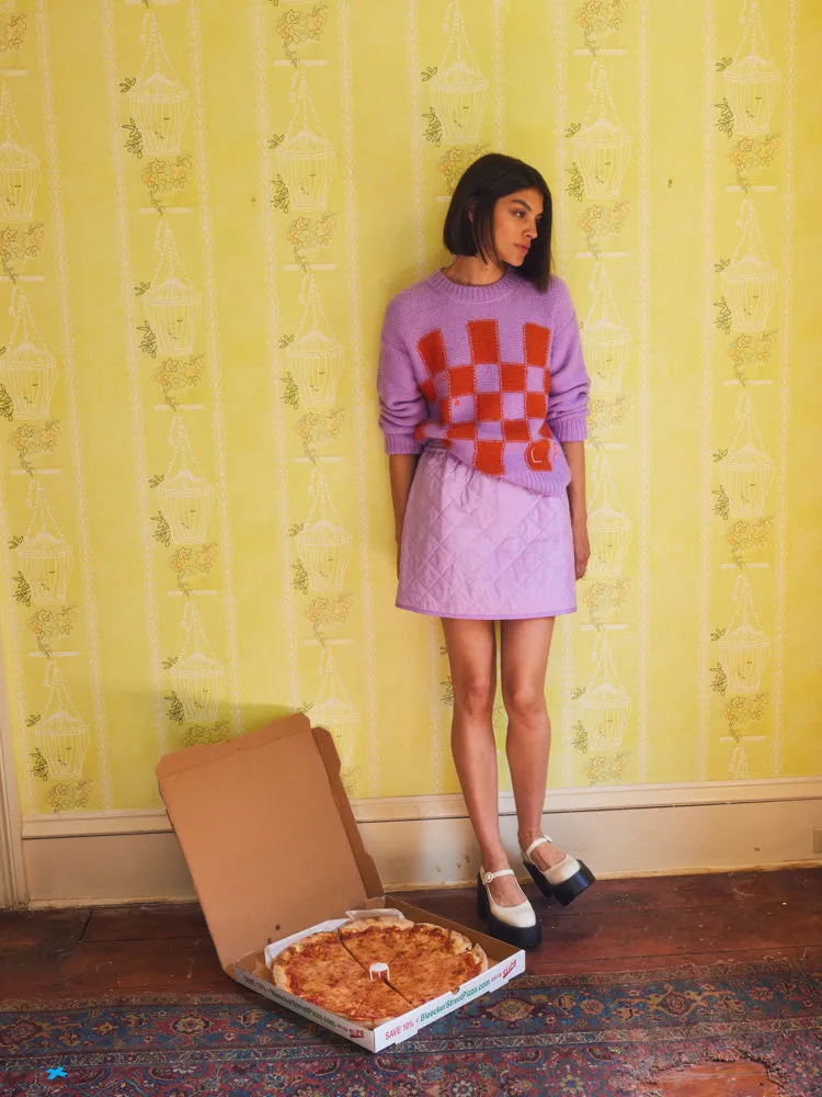 Alma Quilted Mini Skirt sold by Lingua Franca NYC