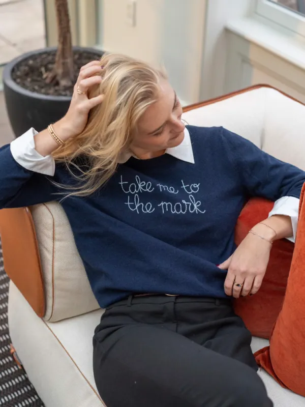 "take me to the mark" Crewneck sold by Lingua Franca NYC