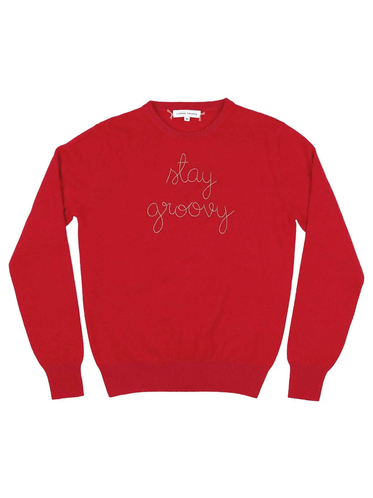 "stay groovy" Crewneck sold by Lingua Franca NYC