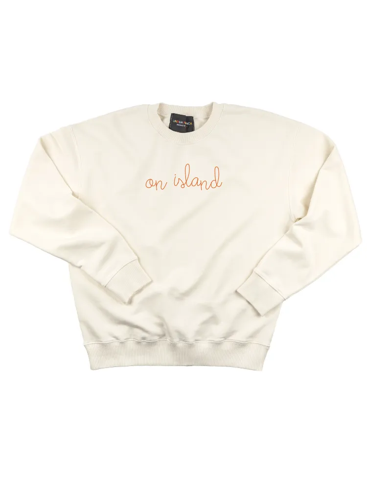"on island" Men's Sweatshirt sold by Lingua Franca NYC product image thumbnail 2