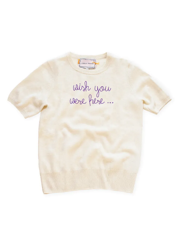 "wish you were here..." Short Sleeve sold by Lingua Franca NYC product image thumbnail 2