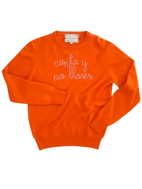 "canta y no llores" Crewneck sold by Lingua Franca NYC