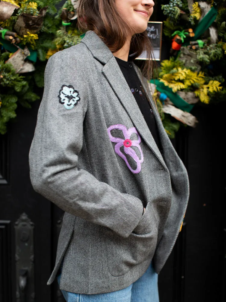 Delia Herringbone Blazer sold by Lingua Franca NYC product image thumbnail 2