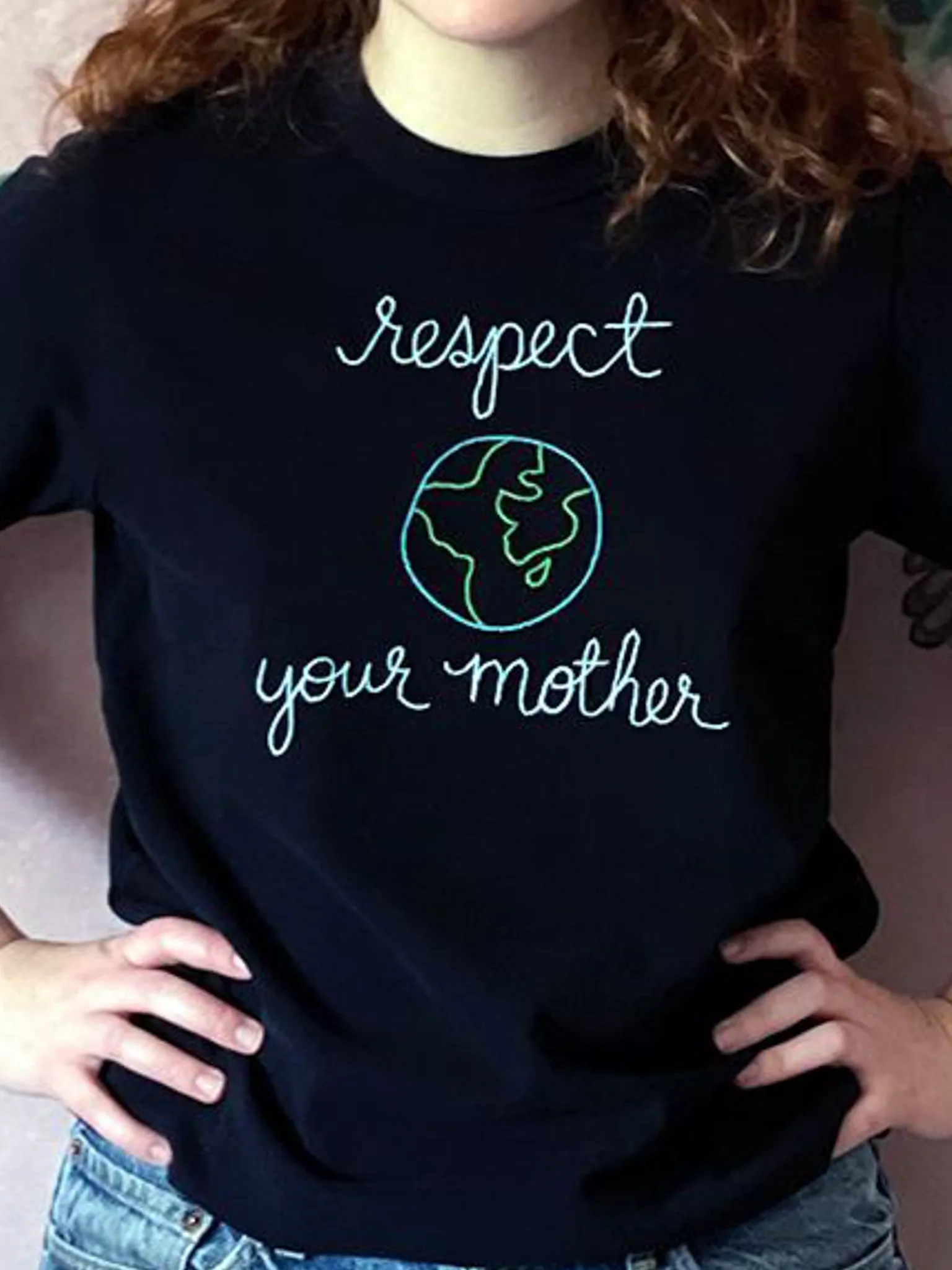 "respect your mother" Short Sleeve T-shirt sold by Lingua Franca NYC