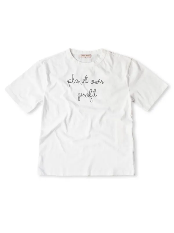 "planet over profit" T-Shirt sold by Lingua Franca NYC